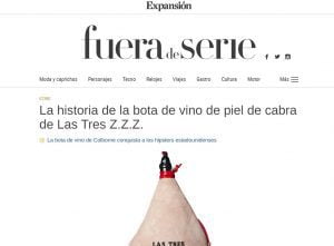 bota vino en los medios